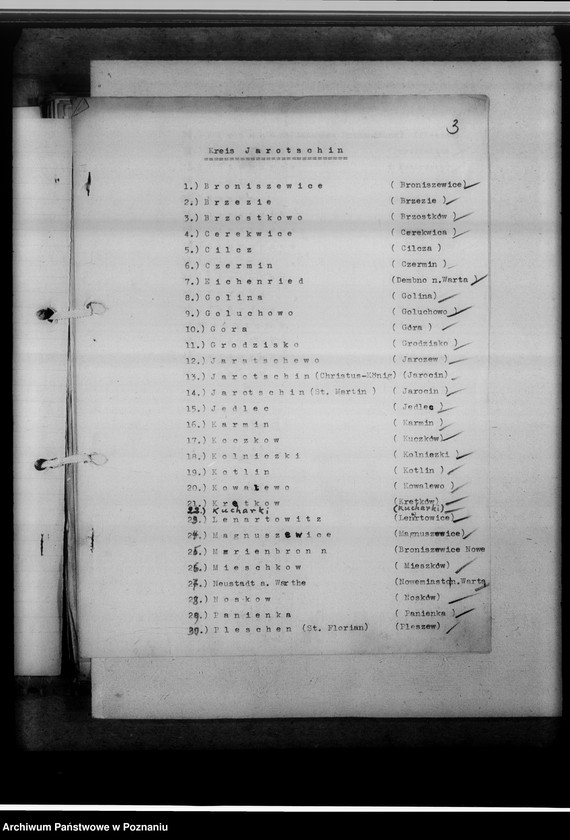 Obraz 7 z jednostki "Einziehungsprotokolle [ksiąg kościelnych] Kreis Jarotschin [powiat jarociński]"