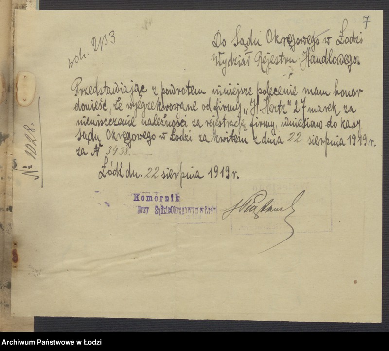 Obraz 9 z jednostki "Herszel Hertz- skład manufaktury"