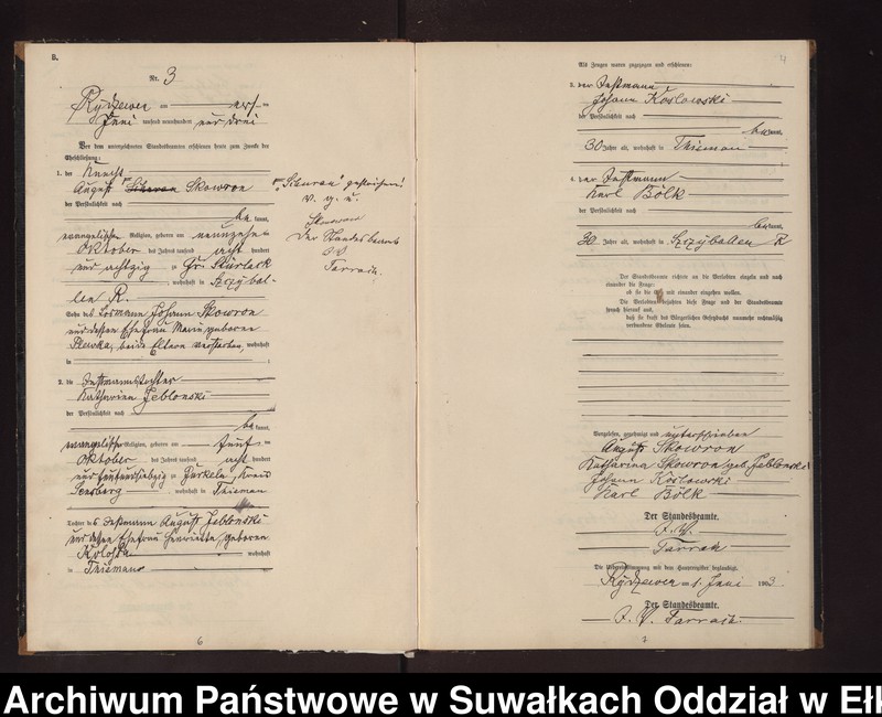 image.from.unit.number "Heirtahs-Neben-Register des Preussischen Standes-Amtes Rydzewen Kreis Lötzen"