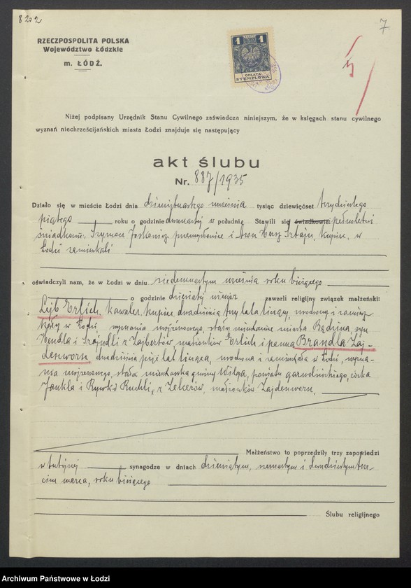 Obraz 9 z jednostki "Moszek Hersz Rozenwald, Lejb Erlich- sprzedaż odpadków włókienniczych"