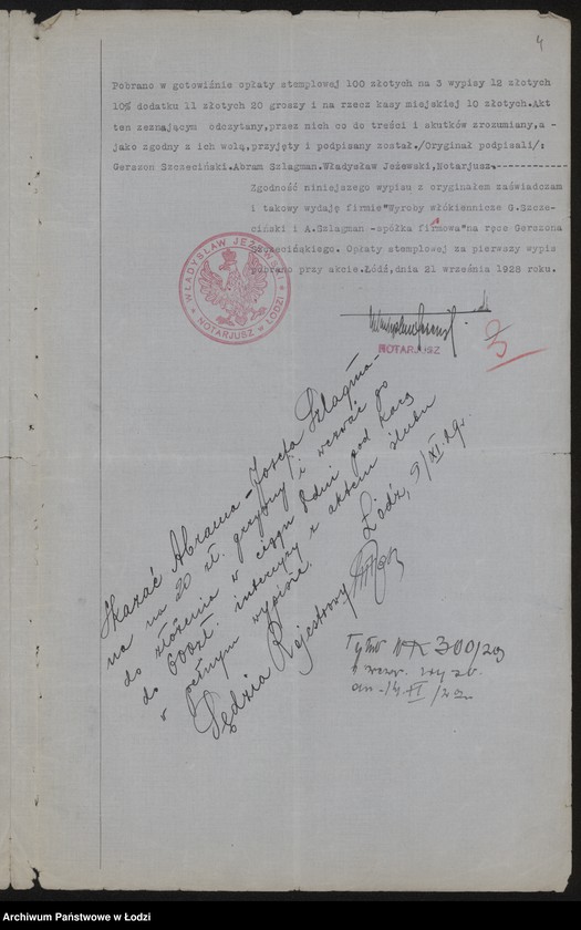 Obraz 6 z jednostki "Abram Josef Szlagman, Gerszon Szczeciński – wyrób materiałów włókienniczych"