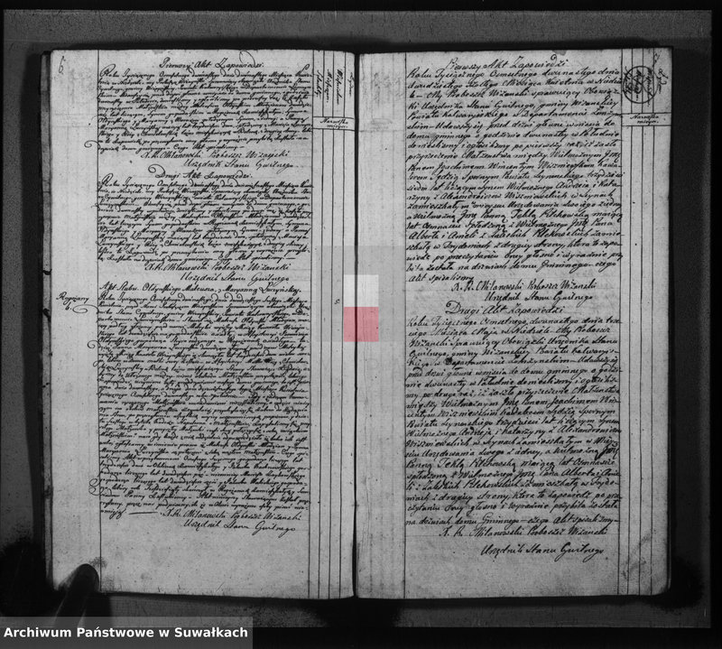 image.from.unit.number "Księga do zapisywania aktów cywilnych małżeństwa gminy wiżajńskiey, departamentu łomżyńskiego, powiatu kalwaryjskiego"