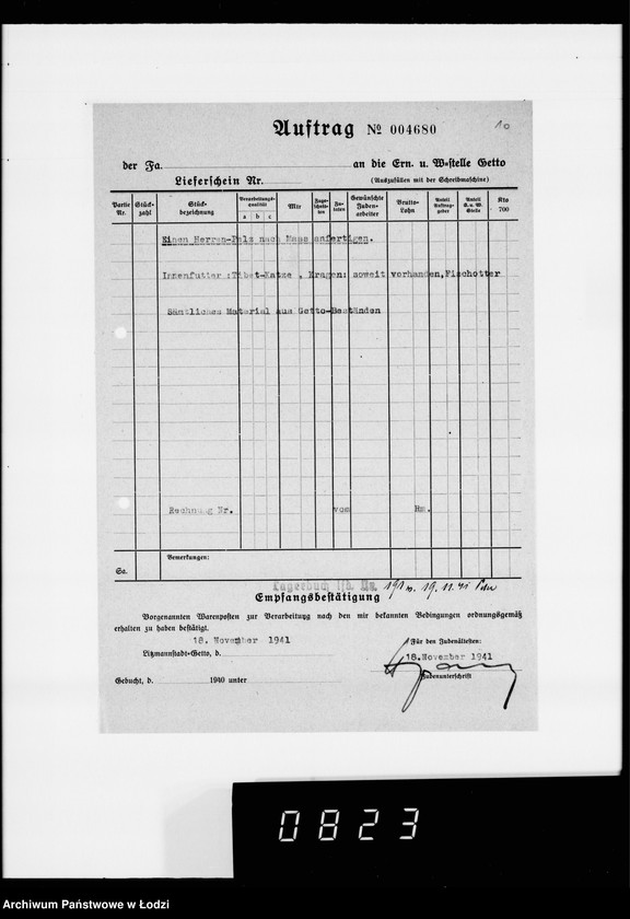 Obraz 13 z jednostki "Kürschnerei. [Zamówienia, rachunki i świadectwa dostaw]"