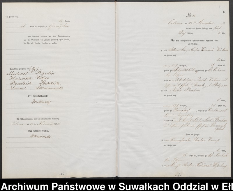 image.from.unit.number "Heiraths-Neben-Register des Preussischen Standes-Amtes Orlowen Kreis Loetzen"