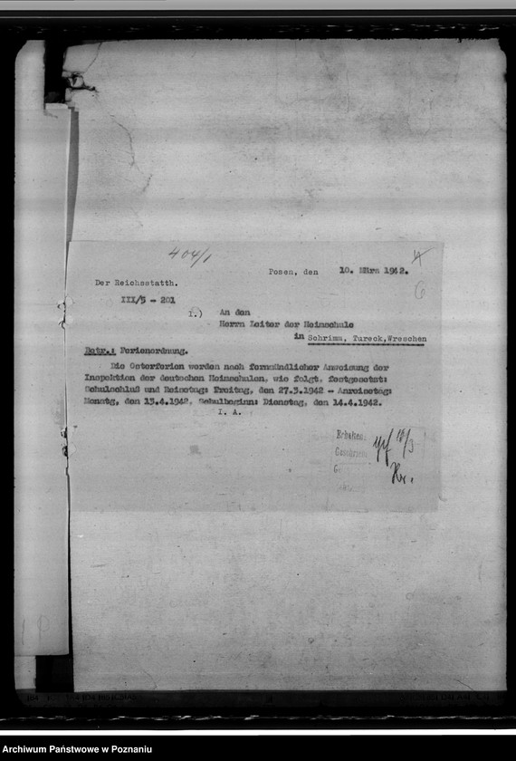 Obraz 11 z jednostki "Oberschule Wreschen (Września)"