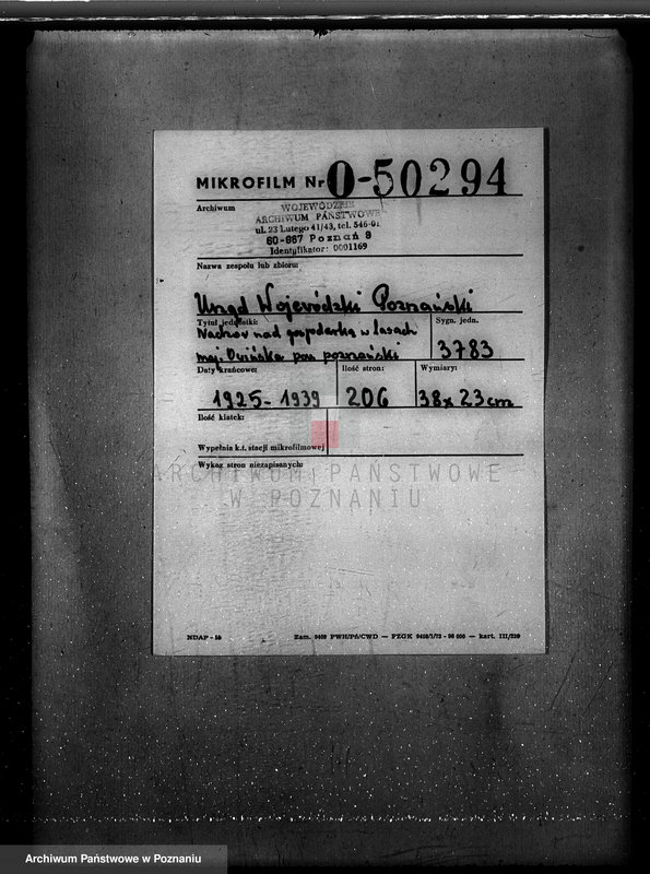 Obraz 2 z jednostki "Nadzór nad gospodarką w lasach majętności Owińska powiat poznański"