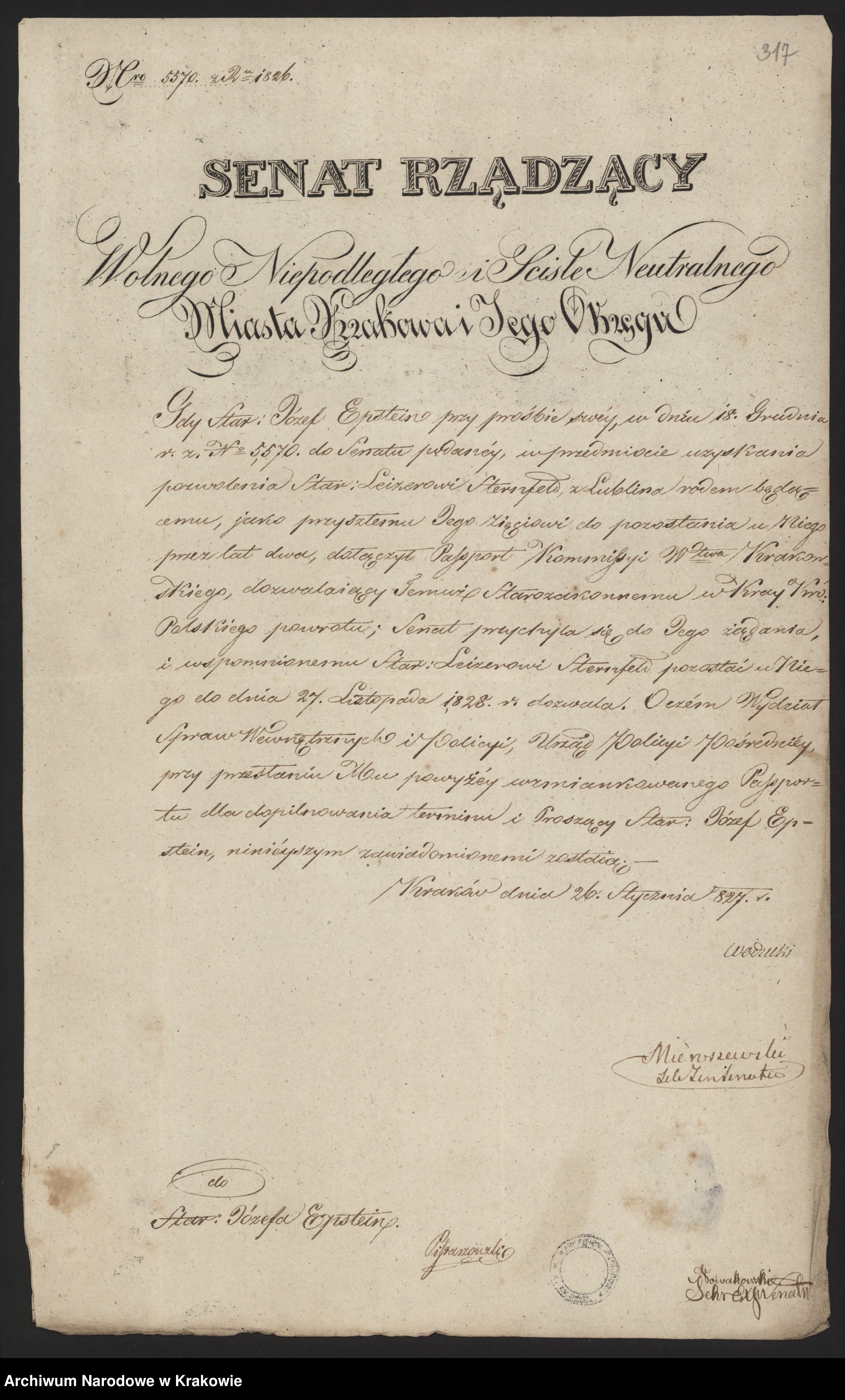 Skan z jednostki: [Alegata do akt małżeństw z 1827 r.]