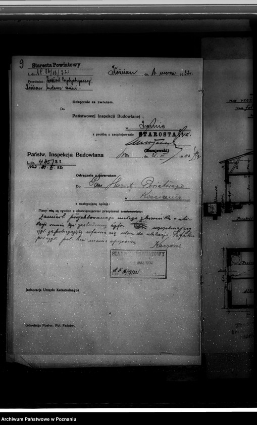 Obraz 13 z jednostki "Zatwierdzenie projektu zakładu przemysłowego / urządzenie rzeźni/ własność Wojewódzkie Zakłady Psychiatryczne w Kościanie"