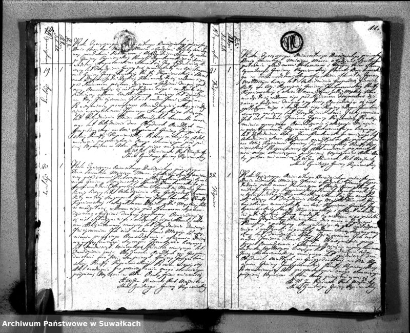 image.from.unit.number "Akta Urodzonych Gminy Kopciowskiey Powiatu Dombrowskiego w Woiewództwie Augustowskim od dnia Pierwszego Miesiąca Stycznia 1821 Roku"
