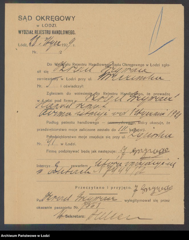 Obraz 3 z jednostki "Izrael Grzywacz – handel szmat"