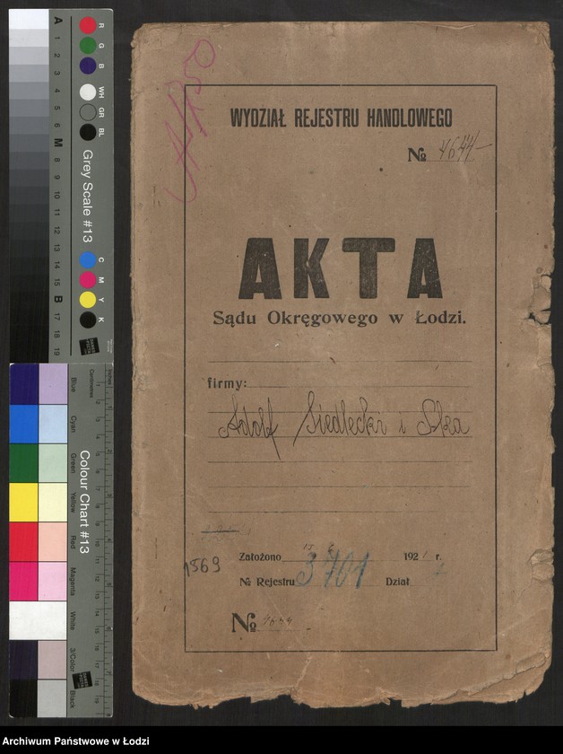 Obraz 2 z jednostki "Adolf Siedlecki, Robert Mader - Adolf Siedlecki i S-ka- prowadzenie tkalni zarobkowej"