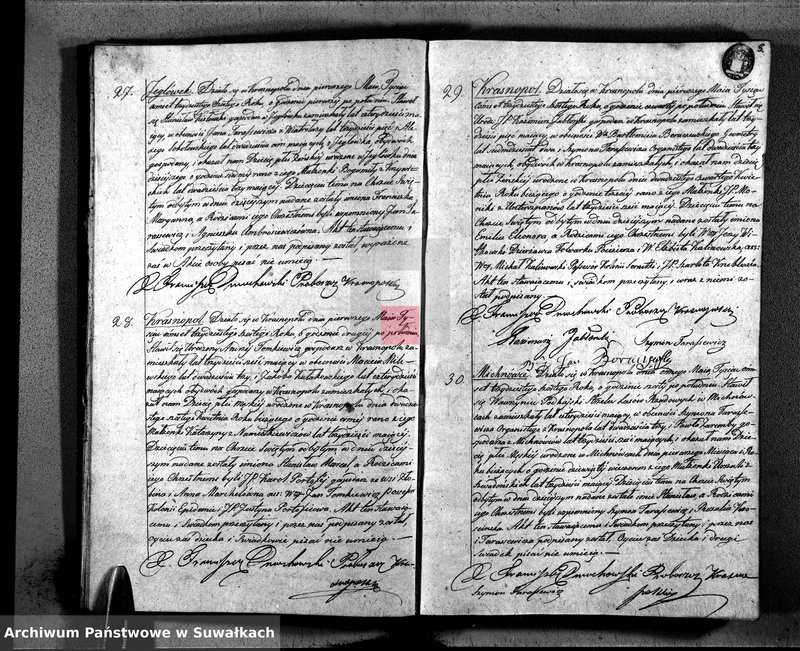 image.from.unit.number "Duplikat Narodzonych, Zaślubionych i Zeszłych w Parafii Krasnopolskiey z Roku 1836."