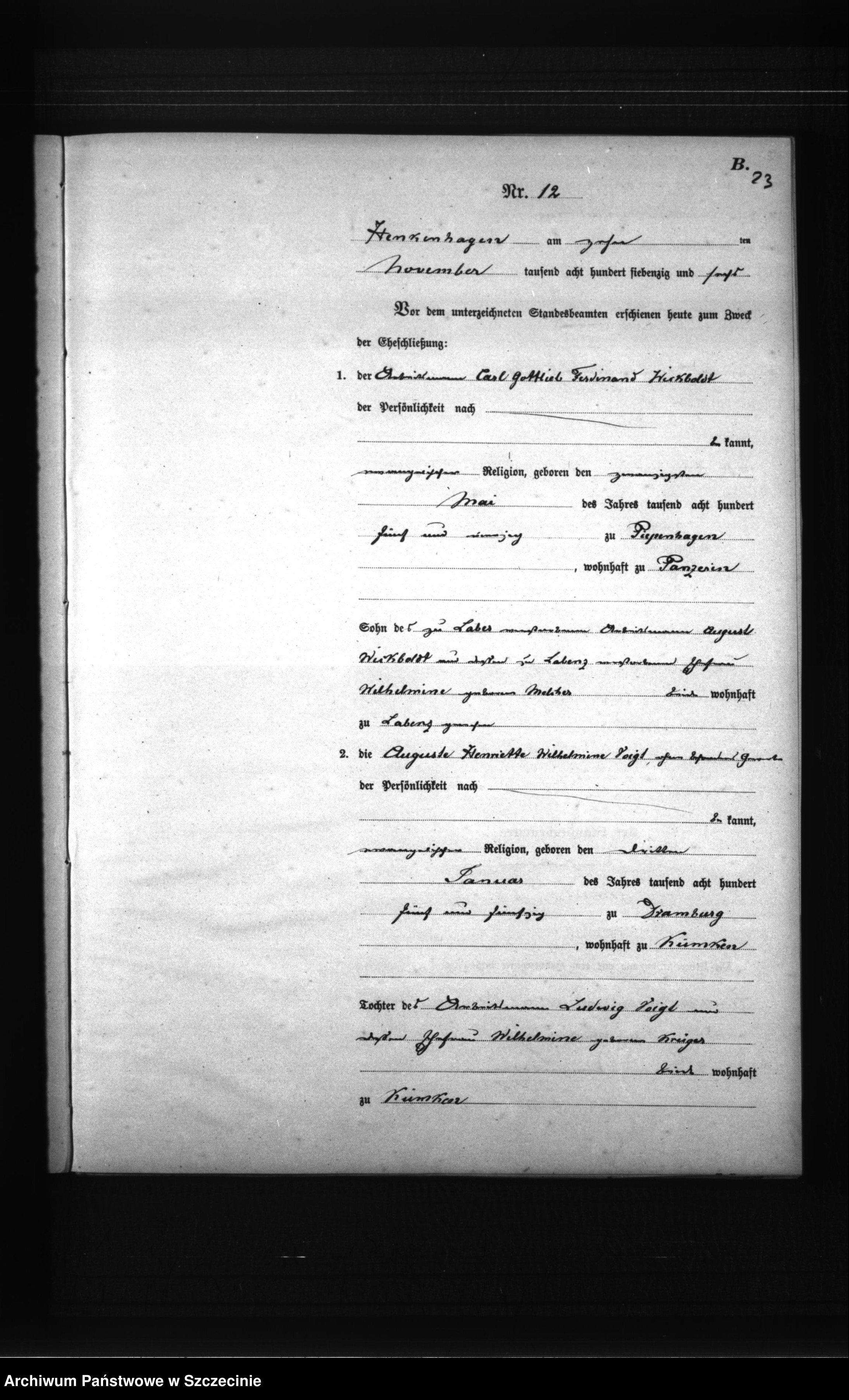 Skan z jednostki: Heiraths-Register (Neben-Register)