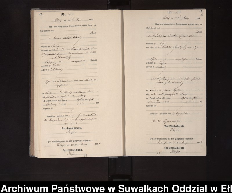 image.from.unit.number "Sterbe-Neben-Register des Königlichen Preussischen Standes-Amtes Orlen Kreis Loetzen"