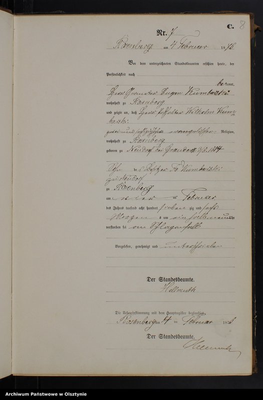 Obraz 10 z jednostki "Sterbe-Neben-Register Nr 1 - 107"