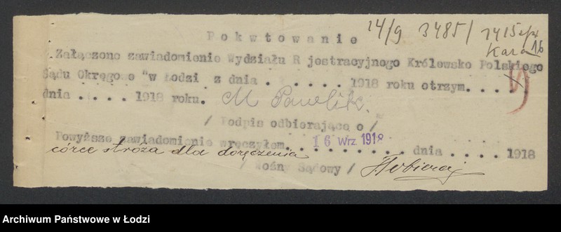 Obraz 18 z jednostki "Towarzystwo Akcyjne Wyrobów Manufakturowych S. Szeps i S-ka – wytwarzanie i sprzedaż towarów wełninych"