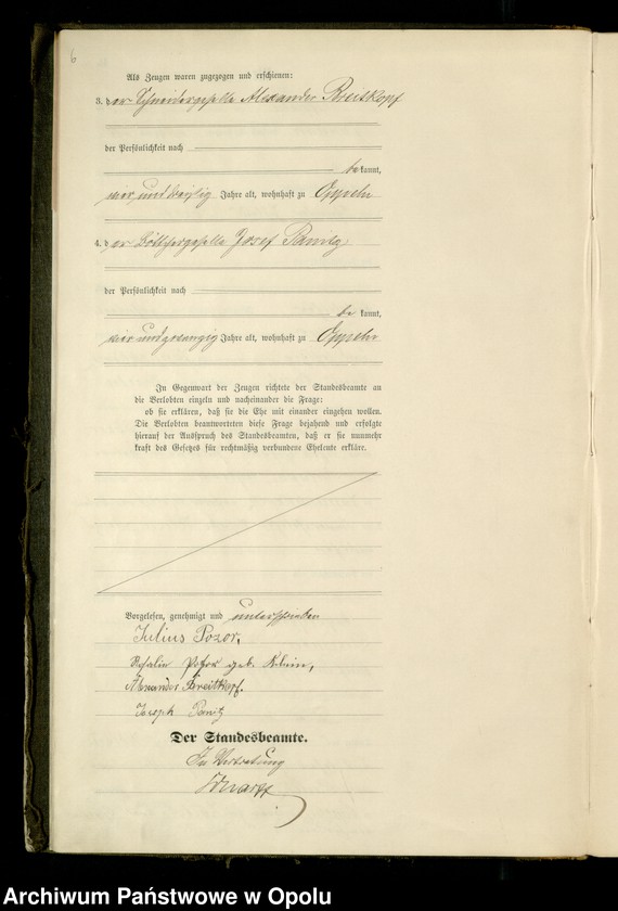 Obraz 9 z jednostki "Rejestr Małżeństw pierwopis 1888 [Opole] 1-148"