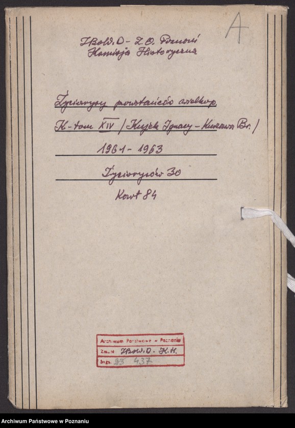 Obraz 7 z jednostki "Życiorysy powstańców wielkopolskich: K - tom XlV /Kujek Ignacy - Kurzawa Bronisław/."