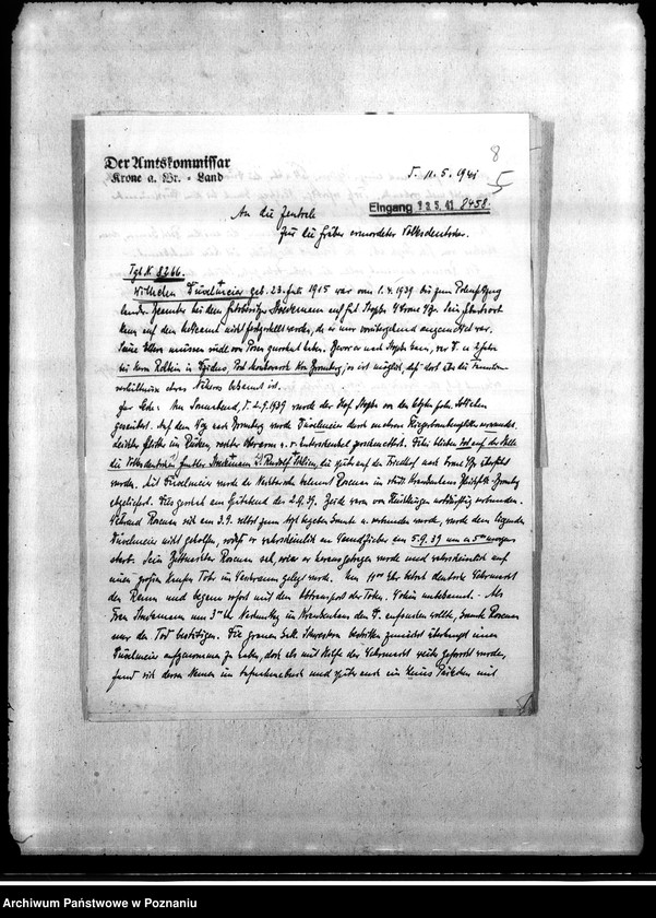 Obraz 12 z jednostki "Amtsbezirk Krone (powiat Bydgoszcz). Zgłoszenia zmarłych i zaginionych miejscowych Niemców w 1939 roku"