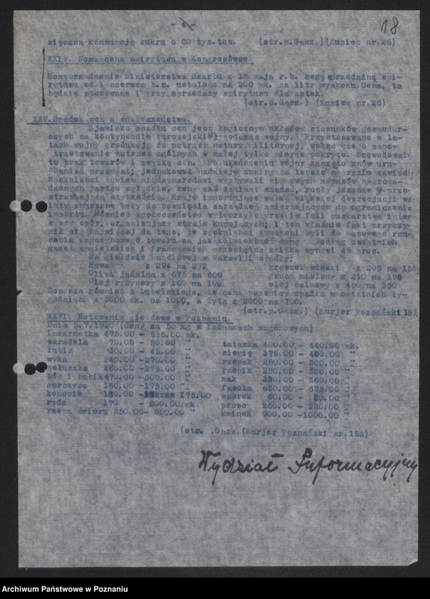 Obraz 20 z jednostki "[Przegląd artykułów omawiających ceny na artykuły żywnościowe - informacje uwzględniające ceny zagranicą]"