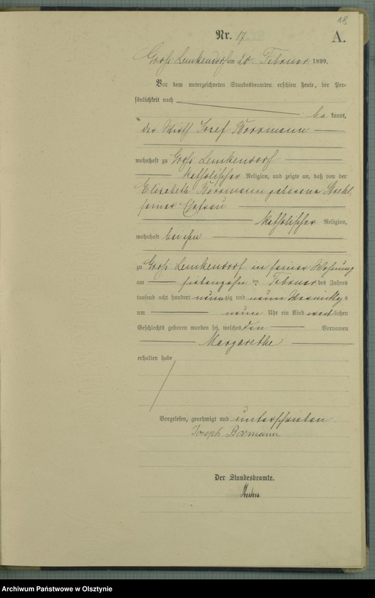 image.from.unit.number "Geburts-Haupt-Register Nr 1 - 98"