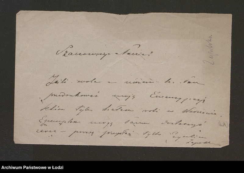 image.from.unit.number "[Listy Gabrieli Zapolskiej do Kazimierza Bartoszewicza]"