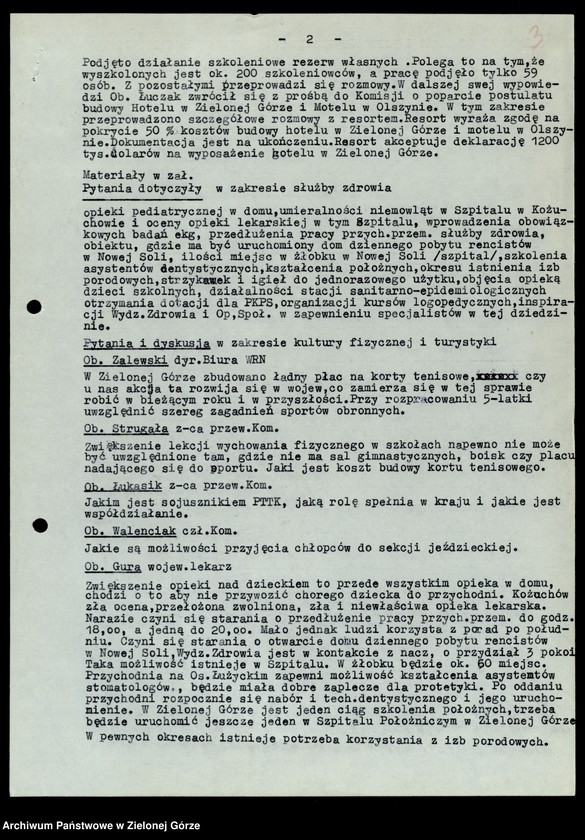 image.from.unit.number "Protokóły z posiedzeń Komisji Zdrowia, Spraw Socjalnych i Ochrony Środowiska Wojewódzkiej Rady Narodowej w Zielonej Górze"