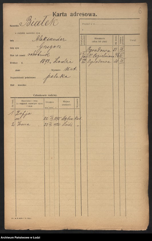 Obraz 8 z jednostki "[Spis ludności Łodzi] Białek - Bibelszön"