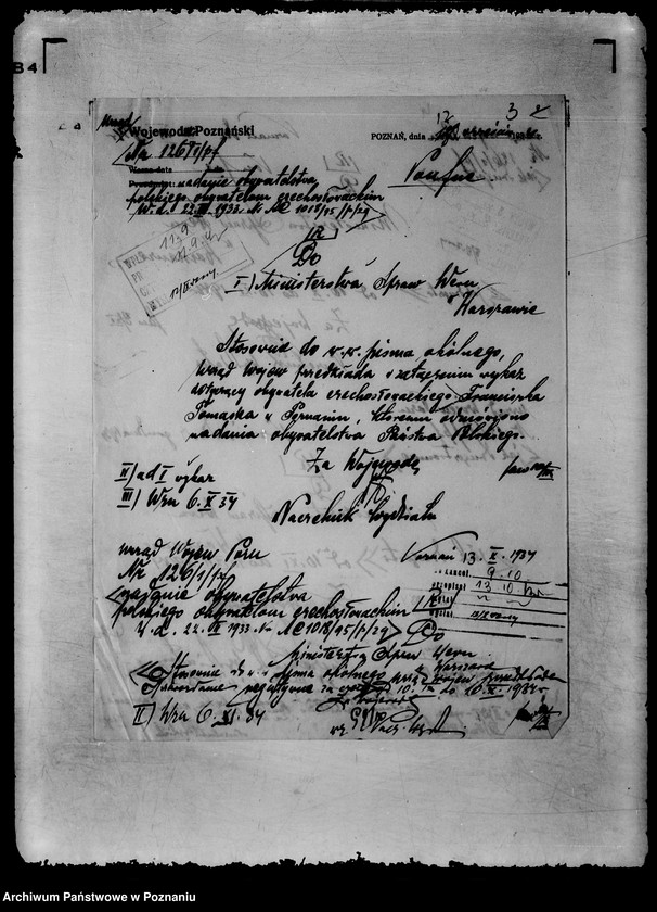 Obraz 6 z jednostki "Zbiór /sprawozdań do Ministerstwa Spraw Wewnętrznych dotyczące nadania obywatelstwa polskiego obywatelom czechosłowackim"