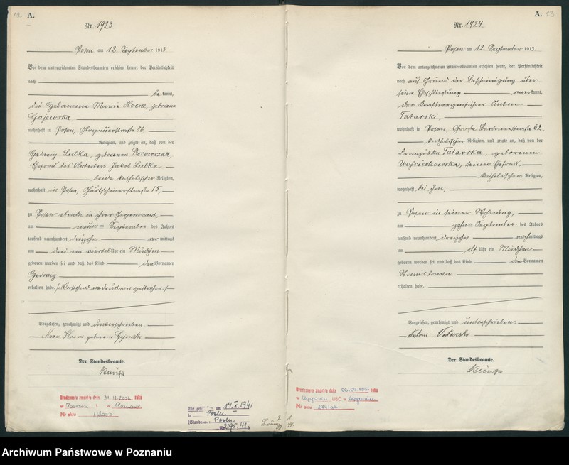 Obraz 9 z jednostki "Księga miejscowa urodzeń tom V [Rejestr główny urodzeń]"