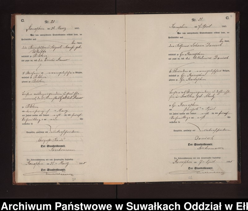 image.from.unit.number "Sterbe-Neben-Register des Preussischen Standes-Amtes Gr. Konopken Kreis Loetzen"