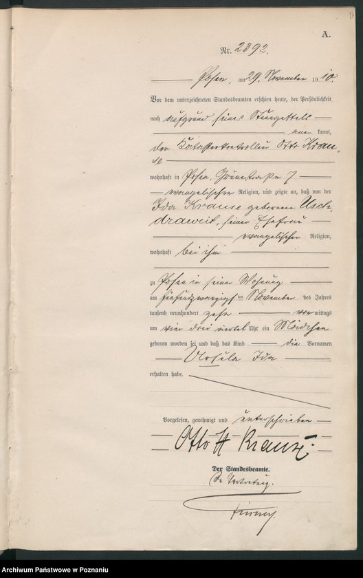 Obraz 10 z jednostki "Księga miejscowa urodzeń tom V [Rejestr główny urodzeń]"