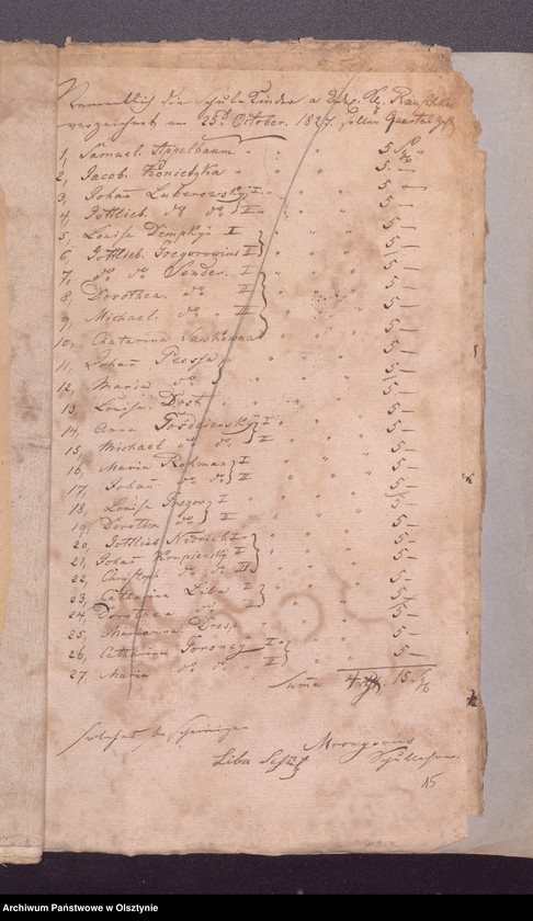 image.from.unit.number "Beläge zur Passenheimschen Schul-Cassen-Rechnung"