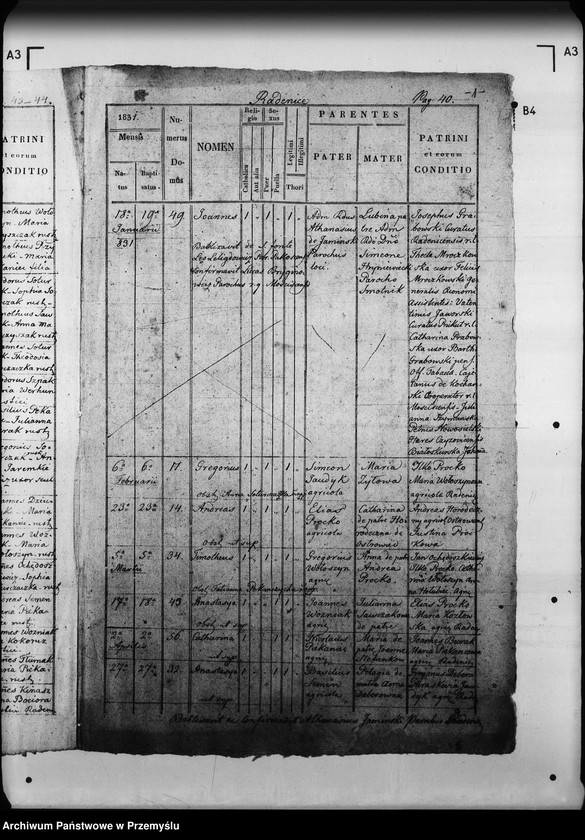 Obraz 5 z jednostki "[Kopie ksiąg metrykalnych parafii Radenice z filiami Czyżowice, Podliski, Wiszenka (dekanat Mościska)]"