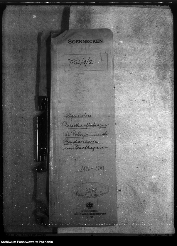 Obraz 4 z jednostki "Allgemeine Unterkunftsfrage der Polizei- und Gendarmerie im Warthegau"