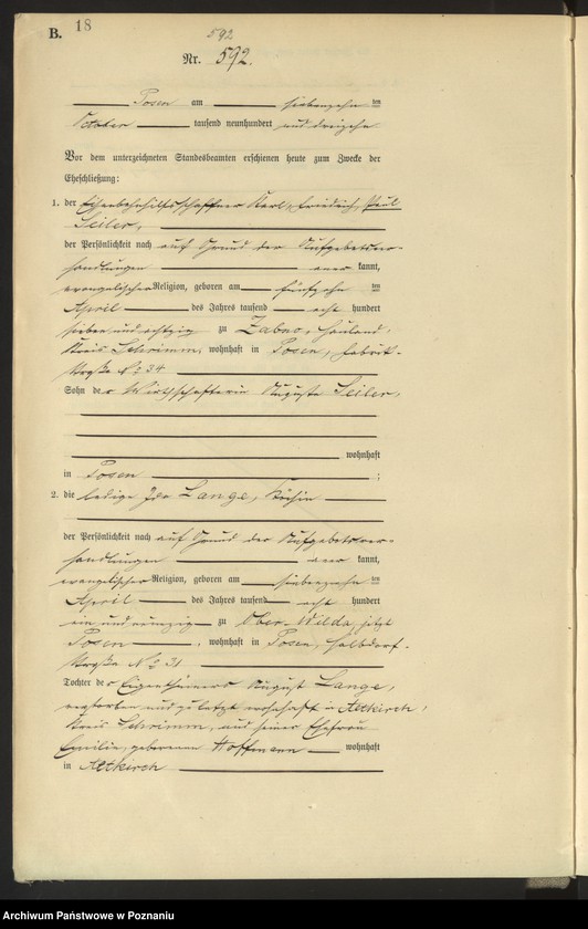 Obraz 20 z jednostki "Księga miejscowa małżeństw tom III [Rejestr główny małżeństw]"