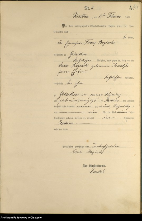 image.from.unit.number "Geburts-Haupt-Register Nr 1 - 99"