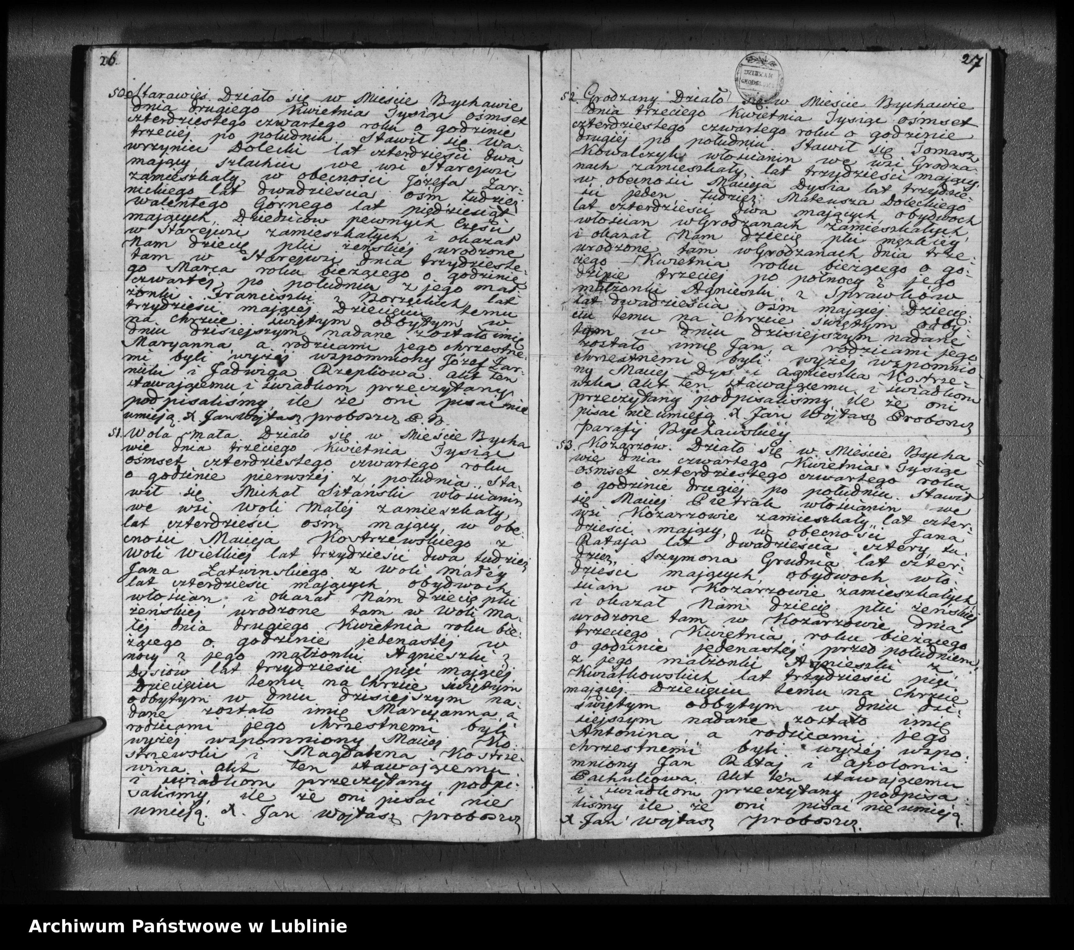 Skan z jednostki: Księga urodzeń, małżeństw i zgonów