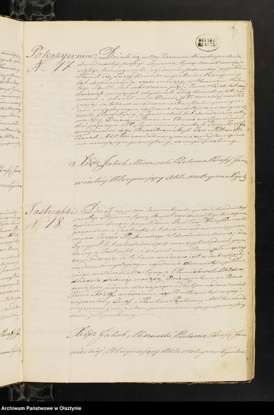 image.from.unit.number "Duplikat Aktow Stanu Cywilnego. Urodzonych, Zaślubionych i Zmarłych, z Parafii Janowiec z Roku 1863-go"