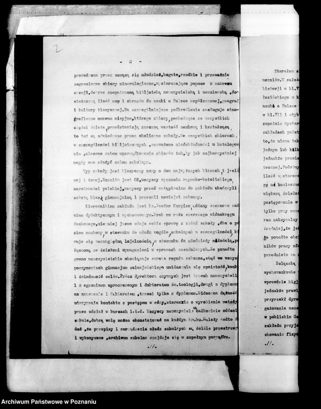 Obraz 5 z jednostki "Prywatne Liceum Męskie Towarzystwa Salezjańskiego- Marszałki- [protokoły powizytacyjne, sprawozdania roczne szkoły]"