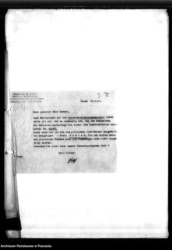 Obraz 7 z jednostki "Schriftwechsel mit der Reichsstalshalterei betr. die Gefolgschaftsmitglieder der Gräberzentrale"