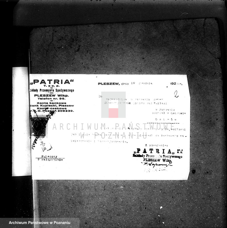 Obraz 6 z jednostki "Fabryka makaronu "Patria" w Pleszewie nr fabr kotła 417, nr woj. kotła 6259"