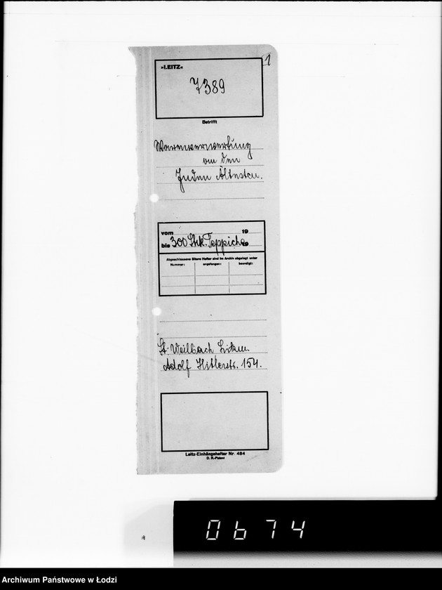 Obraz 5 z jednostki "F-ma St.Weilbach Litzmannstadt II Warenverwertung an den Juden Ältesten. 300 Stck.Teppiche"