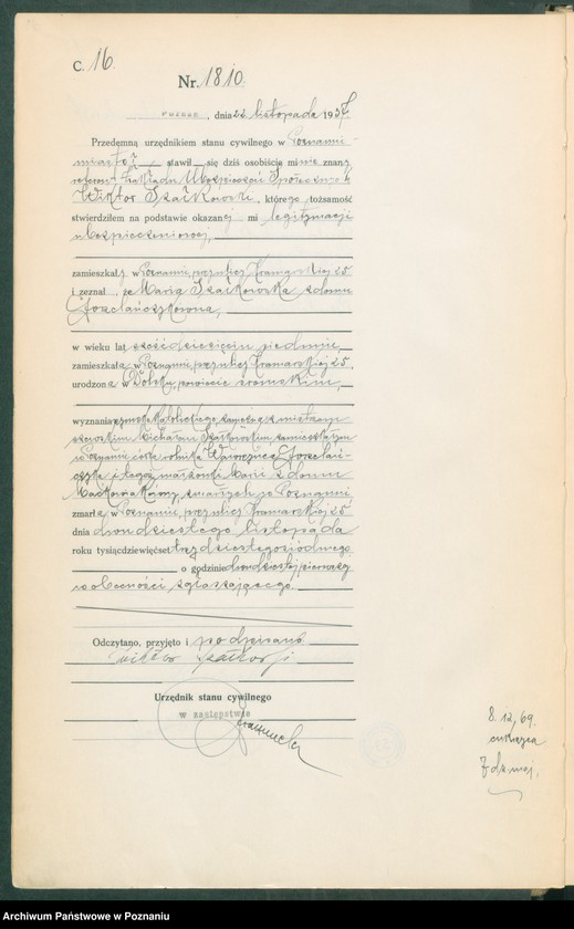 Obraz 18 z jednostki "Księga miejscowa zgonów tom IV [Rejestr główny zgonów]"