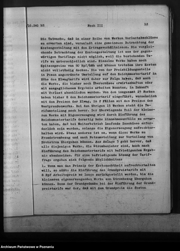 Obraz 16 z jednostki "Rehmengutachten über die Energieversorgung im Regierungsbezirk Hohensalza - Inowrocław"