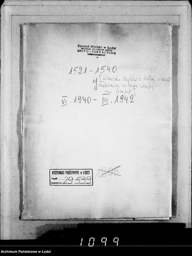Obraz 4 z jednostki "J.1521-1540 [Wnioski Żydów z Getta o zwrot należności za towar wzięty na kredyt]"