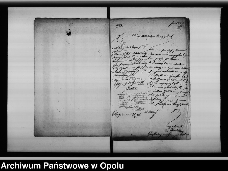 Obraz 19 z jednostki "Acta des Magistrats zu Oppeln betreffend Taxen der Gastwirthe und Flüssigkeits Maasse von 1846-48"