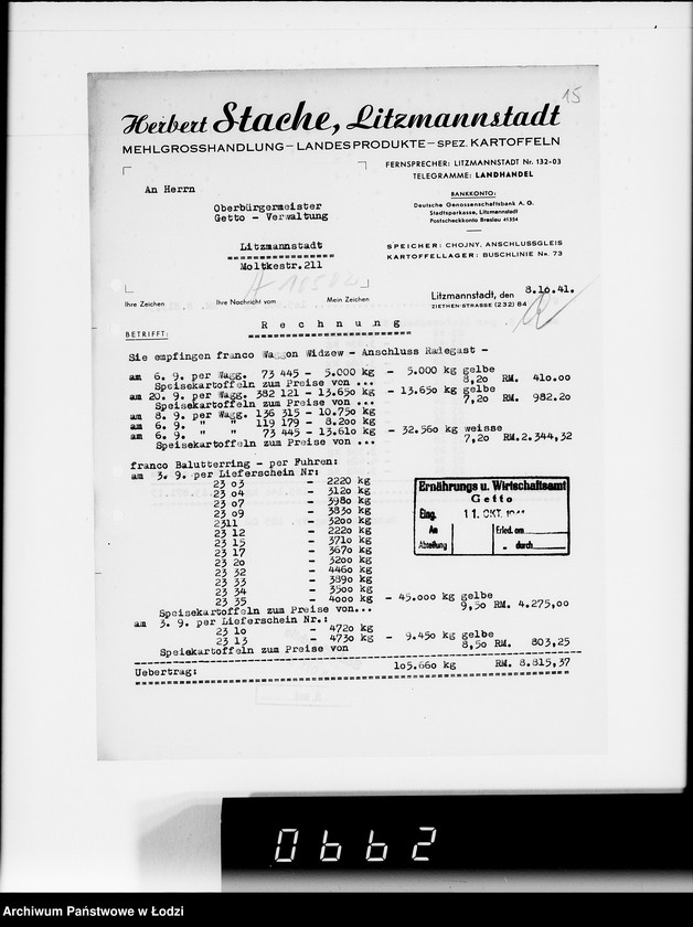 Obraz 19 z jednostki "Aufträge 10501- 10590"