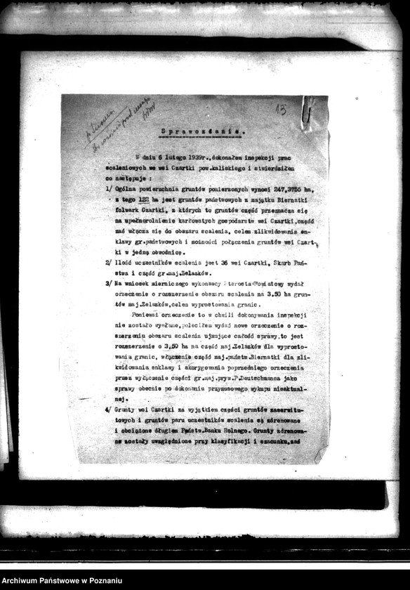 image.from.unit.number "Scalenie gruntów we wsi Czartki /gmina Zborów powiat kaliski/"