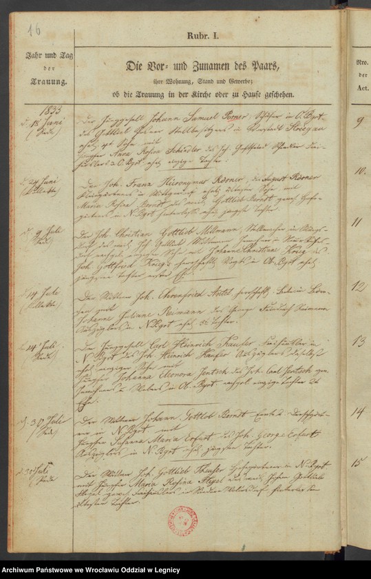 image.from.unit.number "Trauungsbuch der Kirche zu Baumgarten"